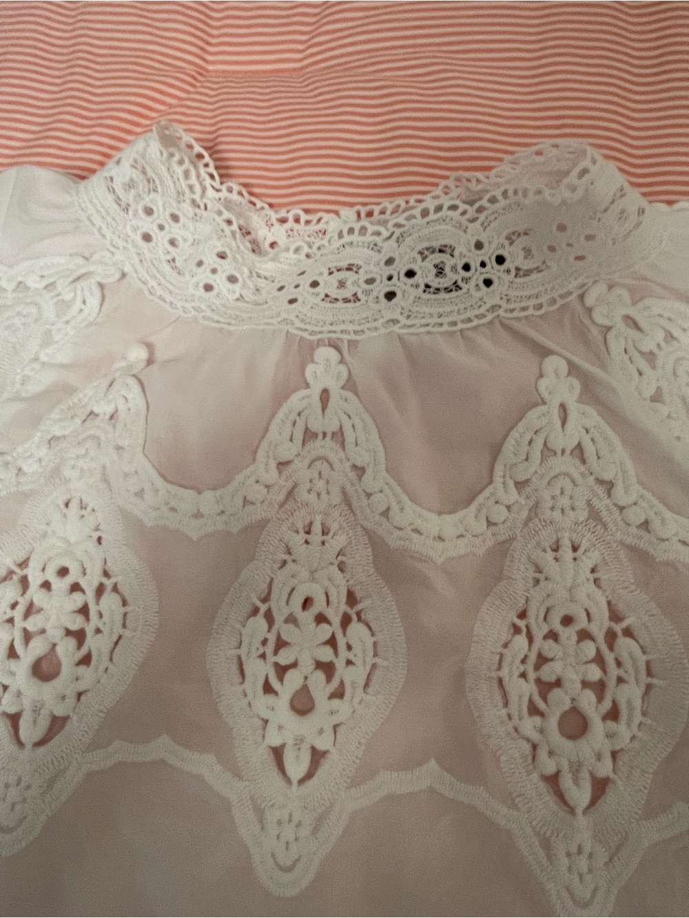 Sanctuary White Eyelet Lace High-Neck Blouse - Picture 2 of 8